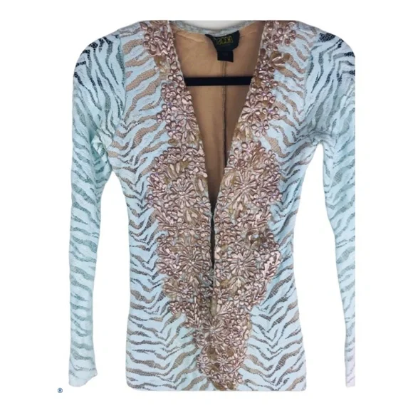 Baccio Couture hand painted romper  size S NWOT - Picture 4 of 9